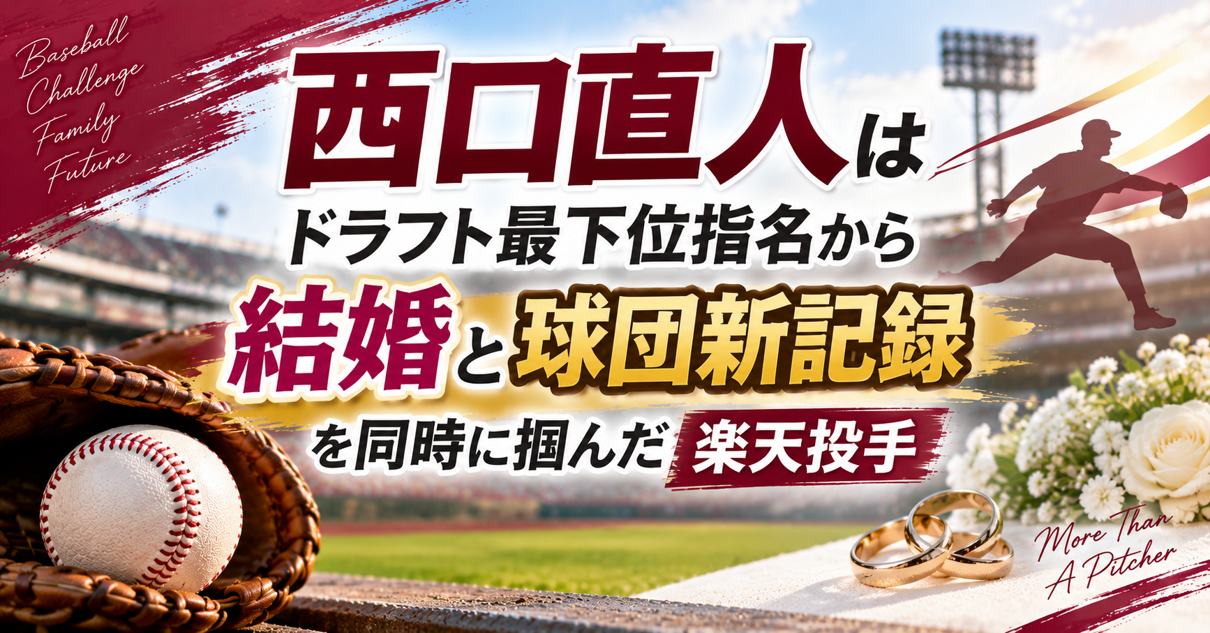 西口直人は結婚済み！ドラフト最下位指名から球団新記録を打ち立てた楽天投手